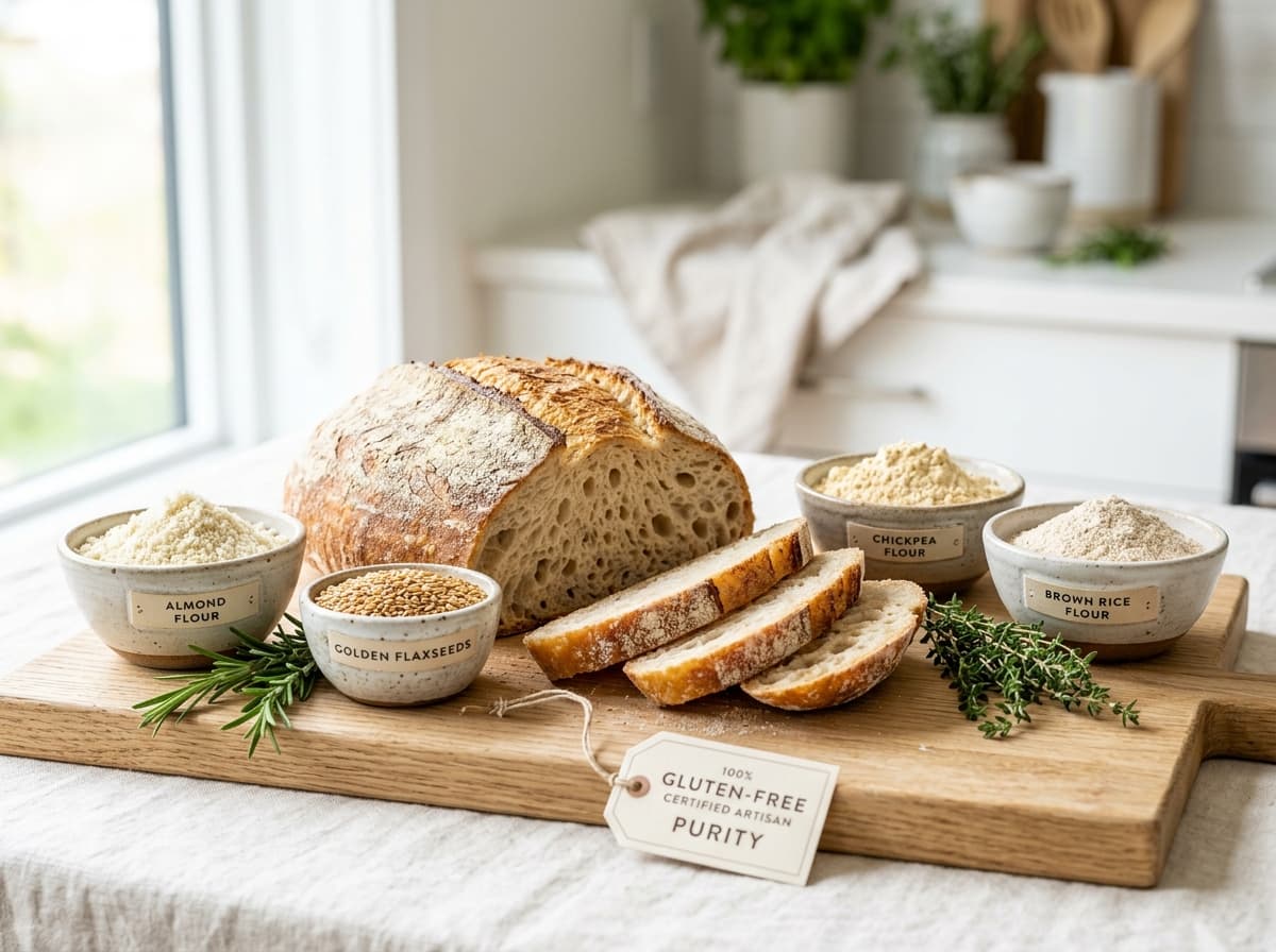 Ingredientes nobres certificados e pão sem glúten